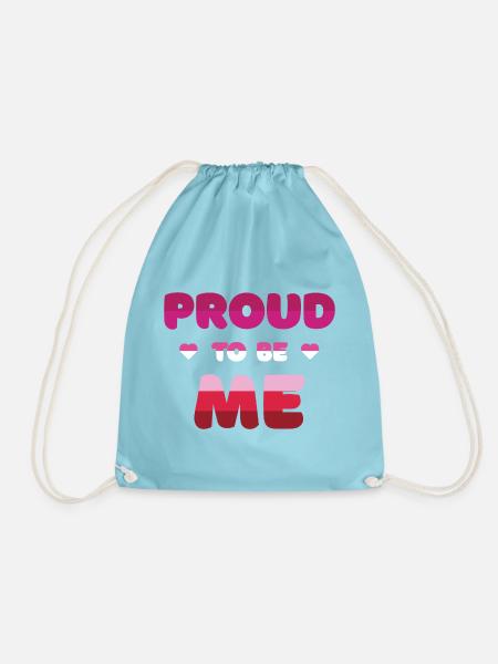 Lesbischer Stolz, ich zu sein - Pride Month - Turnbeutel - Aqua