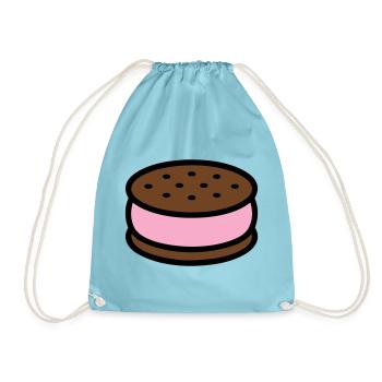 Graphique Sandwich Glace Biscuit - Sac de sport léger - aqua - Devant