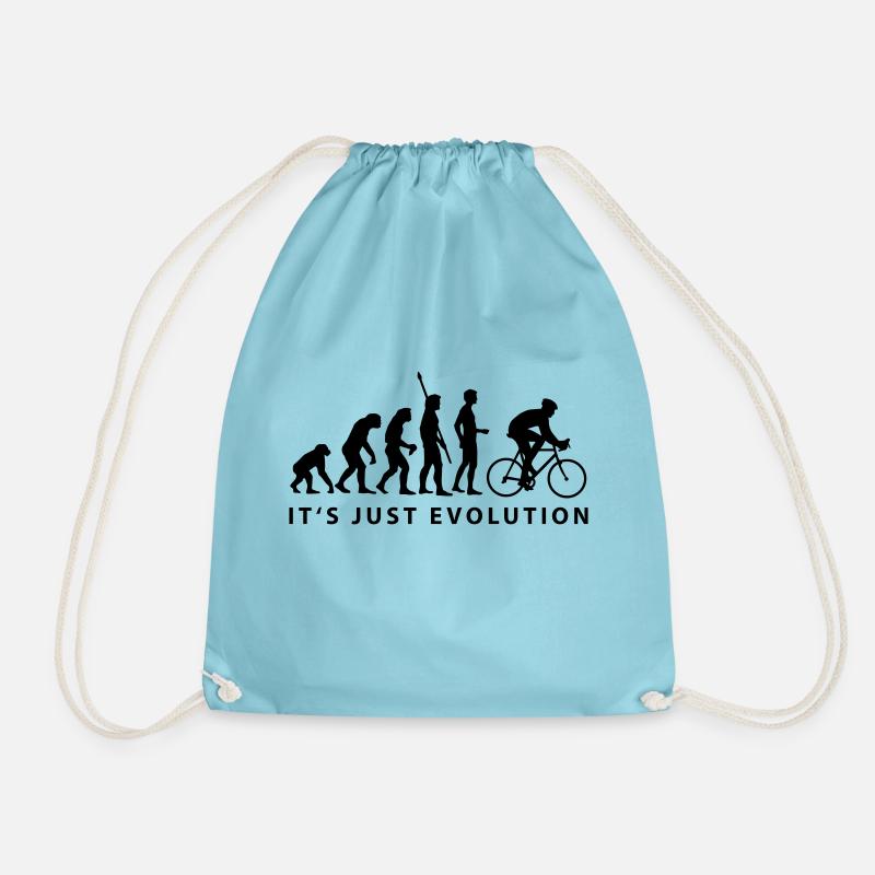 evolution_radfahrer_b - Turnbeutel - Aqua