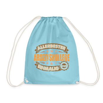 Allerbester Arbeitskollege Einmalig Geschenk - Turnbeutel - Aqua - Vorne