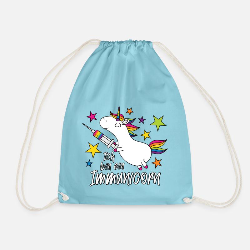Geimpft Einhorn Ich bin ein Immunicorn - Turnbeutel - Aqua