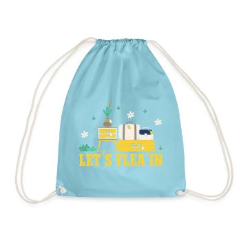 Thrift Shopper Let´s Flea´In Thrift Store - Turnbeutel - Aqua - Vorne