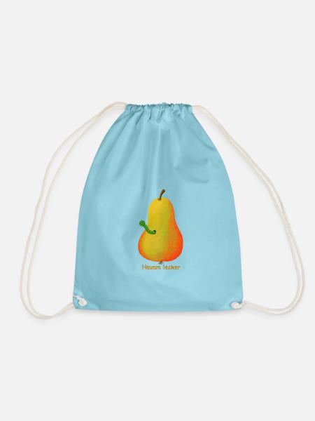 birne obst - Turnbeutel - Aqua