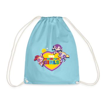 Powerpuff Girls Heart - Drawstring Bag - aqua - Front