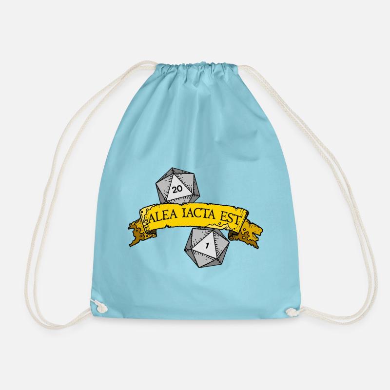 Alea Iacta Est Dice Roll - Drawstring Bag - aqua