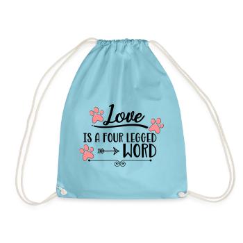 Chien - Sac de sport léger - aqua - Devant