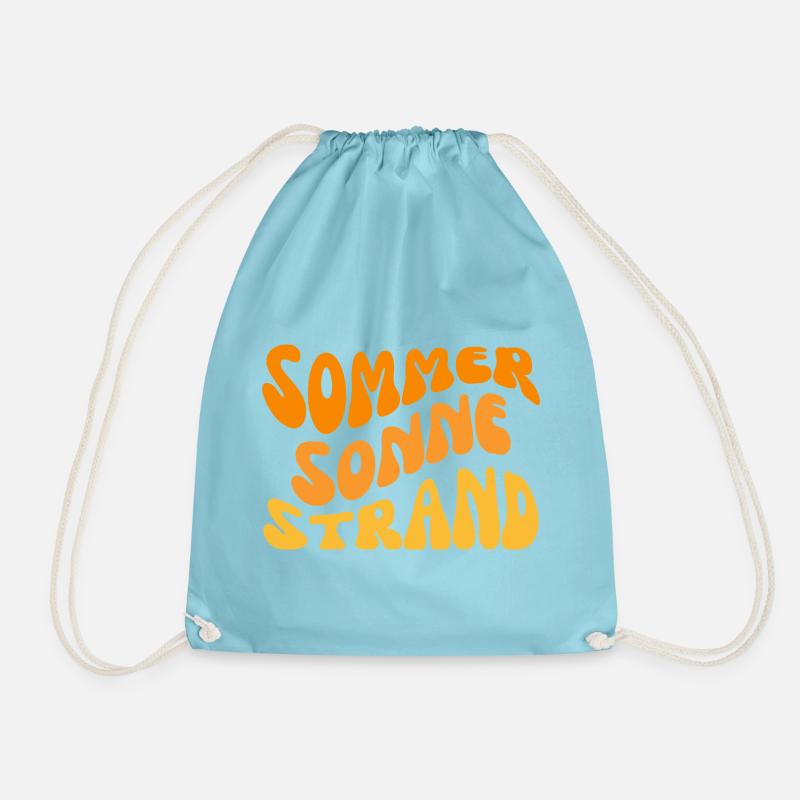 Sommer Sonne Strand Wavy - Turnbeutel - Aqua