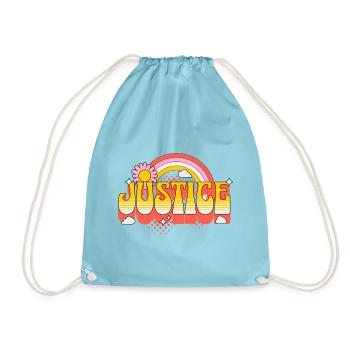 Justice Justice Freedom Peace Tolerance - Drawstring Bag - aqua - Front