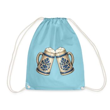 Ornement de chopes de bière - Sac de sport léger - aqua - Devant