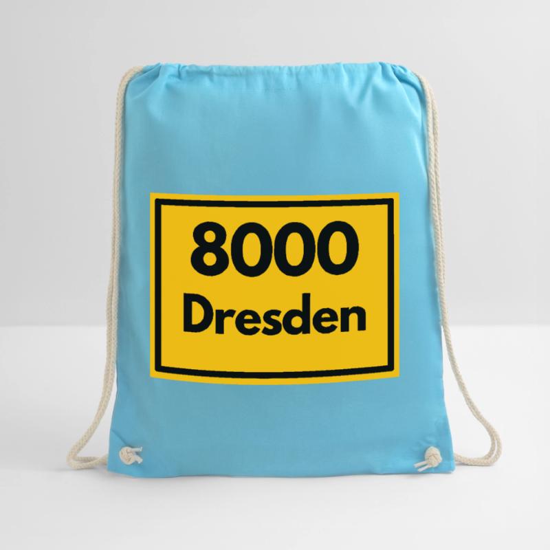 OLD POSTCODE POSTCODE RETRO 8000 DRESDEN ELBE Drawstring Bag