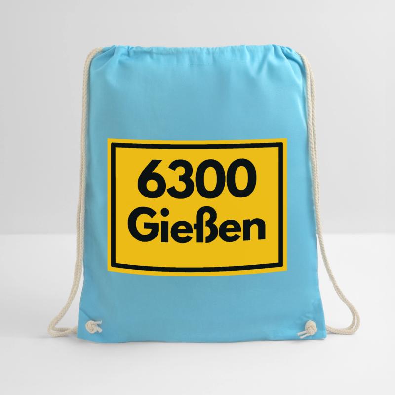 OLD POSTCODE ZIP CODE RETRO 6300 GIESSEN Drawstring Bag