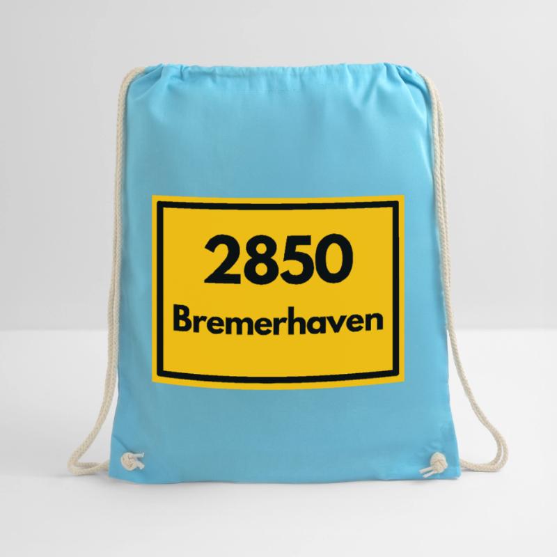 OLD POSTCODE POSTCODE RETRO 2850 BREMERHAVEN HAFEN Drawstring Bag