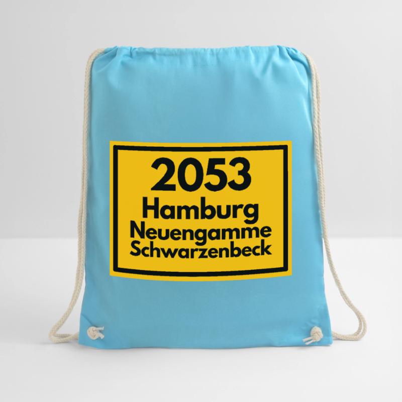 OLD POSTCODE POSTCODE 2053 HAMBURG NEUENGAMME ELBE Drawstring Bag