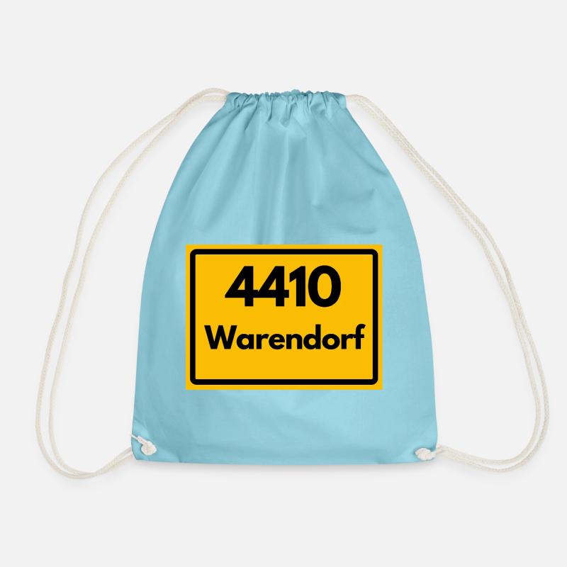 ALTE POSTLEITZAHL PLZ RETRO 4410 WARENDORF – NRW - Turnbeutel - Aqua