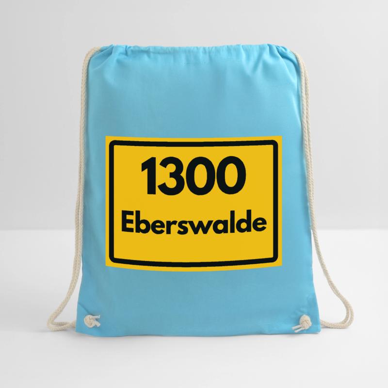 OLD POSTCODE ZIP CODE RETRO 1300 EBERSWALDE HEIMAT Drawstring Bag