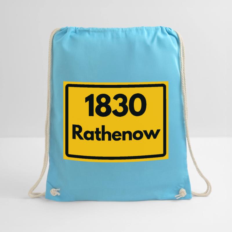 OLD POSTCODE ZIP CODE RETRO 1830 RATHENOW HEIMAT Drawstring Bag