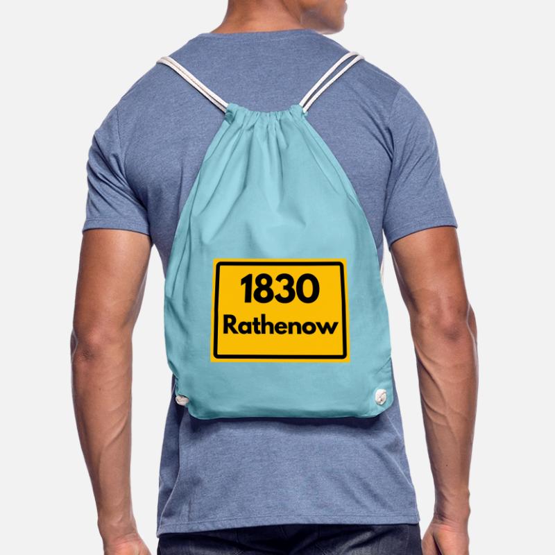 OLD POSTCODE ZIP CODE RETRO 1830 RATHENOW HEIMAT Drawstring Bag