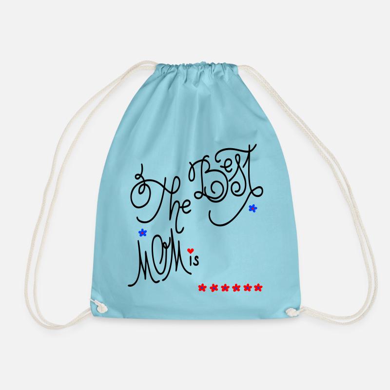the best Mom, Muttertag - Turnbeutel - Aqua