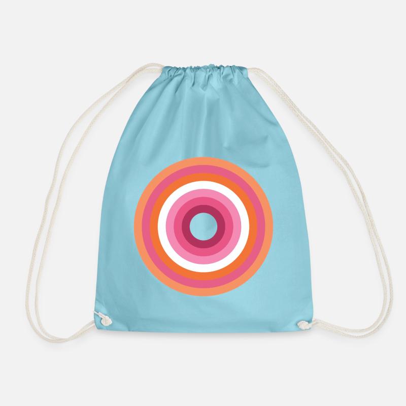 Konzentrische Ringpalette LGBTQ lesbisch - Turnbeutel - Aqua