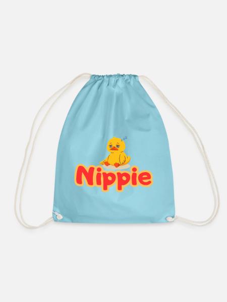 Nippie Duck - Drawstring Bag - aqua