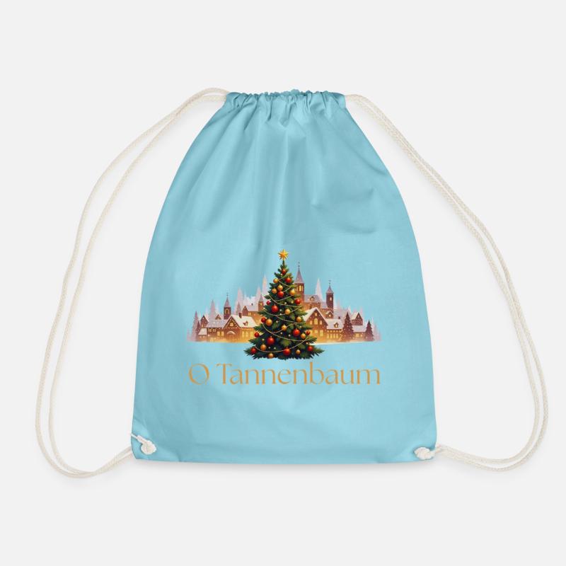 Fir tree - Drawstring Bag - aqua