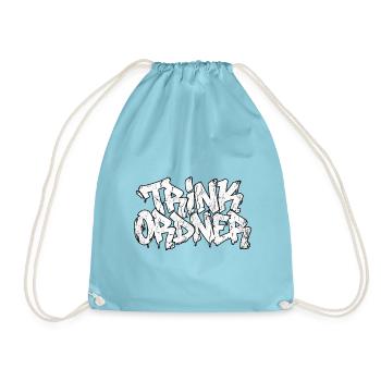 Trink Ordner Graffiti - Turnbeutel - Aqua - Vorne
