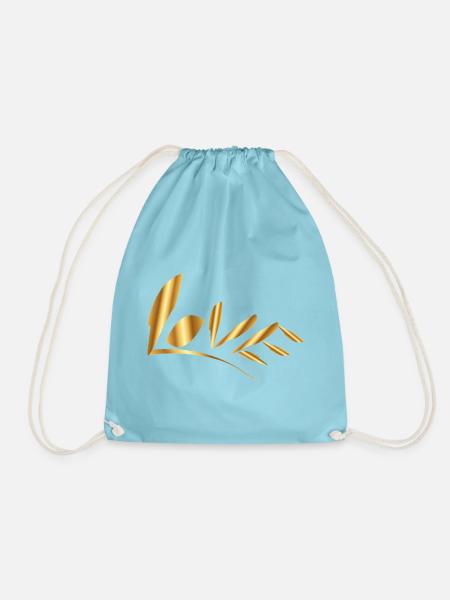 Love - Turnbeutel - Aqua