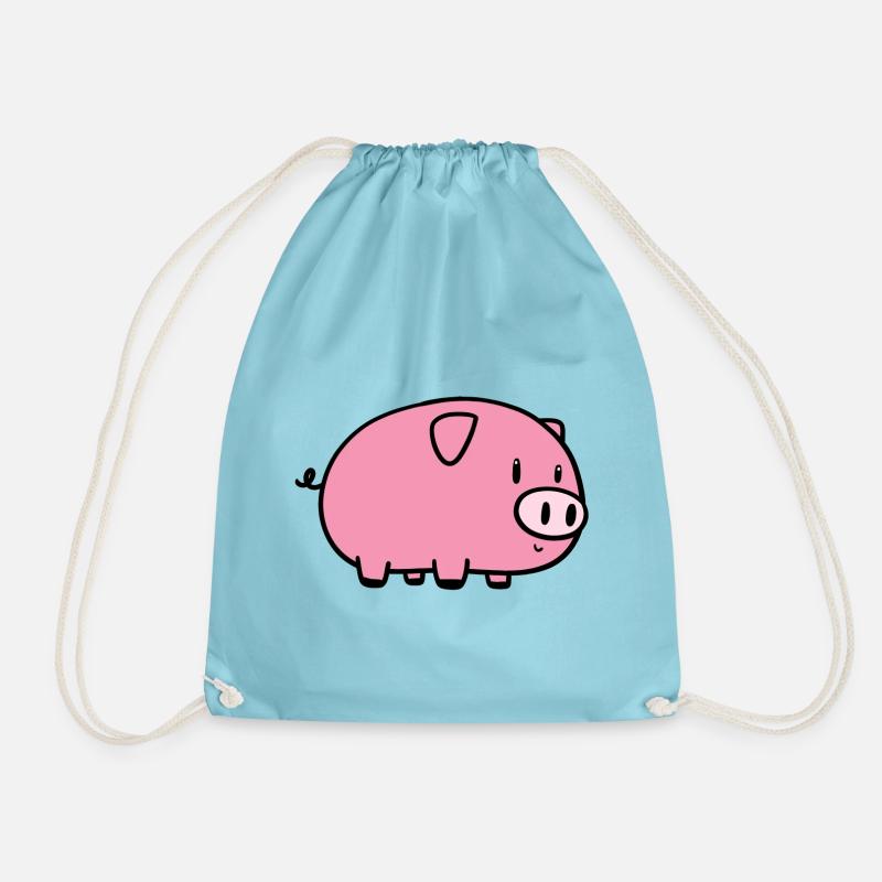Kleines Schweinchen - Turnbeutel - Aqua