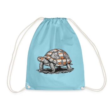 Disketten Schildkröte - Turnbeutel - Aqua - Vorne