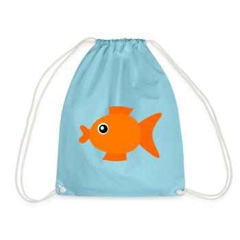 Poisson chemise poisson motif,Cadeau de vêtements de pêche - Sac de sport léger - aqua - Devant
