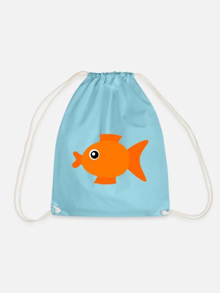 Fisch Shirt Fischmotiv,Angelbekleidung Geschenk - Turnbeutel - Aqua