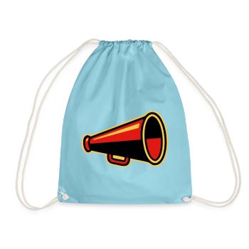 Red Megaphone Ultras Icon - Drawstring Bag - aqua - Front