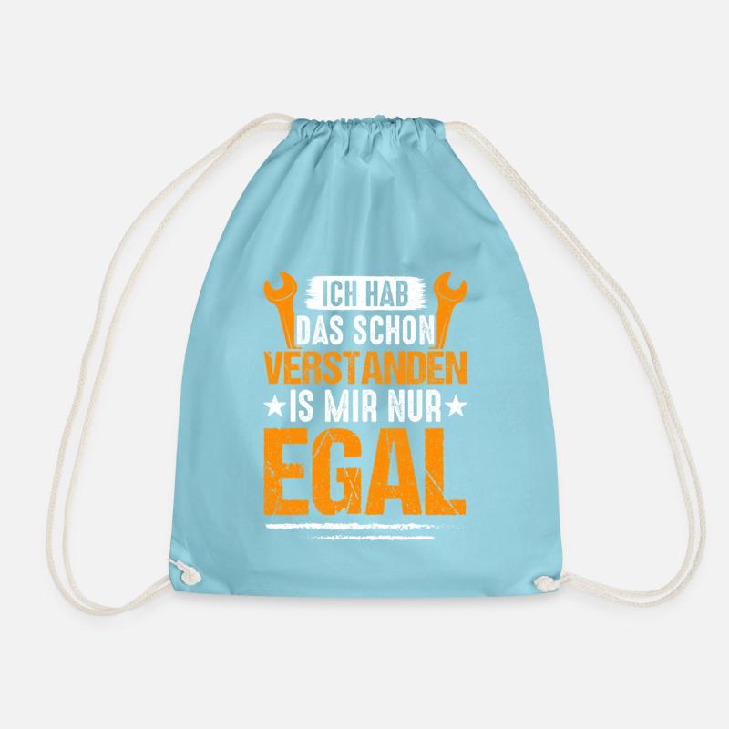 Got it: Doesn't matter, grunge, typo - Drawstring Bag - aqua