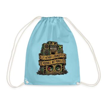 Dub Reggae Soundsystem Lover - Turnbeutel - Aqua - Vorne