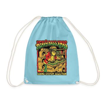 Christmas Soundsystem Dub Reggae - Turnbeutel - Aqua - Vorne