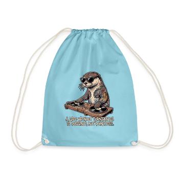 Otter Turntable Dj - Turnbeutel - Aqua - Vorne