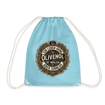 Olivenöl Experte - Turnbeutel - Aqua - Vorne