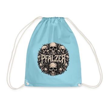 Pfälzer Death Metal Schädel - Turnbeutel - Aqua - Vorne