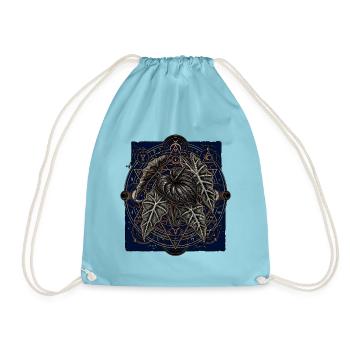 Alchemistische Alocasia Anthurie - Turnbeutel - Aqua - Vorne