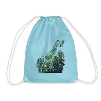 Röntgen Kiffer Giraffe - Turnbeutel - Aqua - Vorne