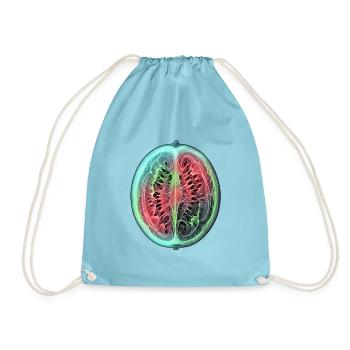 Röntgen Wassermelone - Turnbeutel - Aqua - Vorne