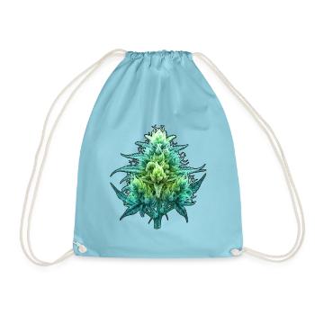 Röntgen Cannabis Blüte - Turnbeutel - Aqua - Vorne