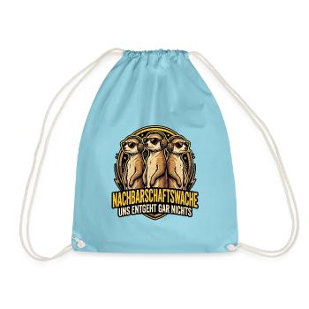 Nachbar Erdmännchen - Turnbeutel - Aqua - Vorne