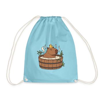 Bade Tier - Turnbeutel - Aqua - Vorne