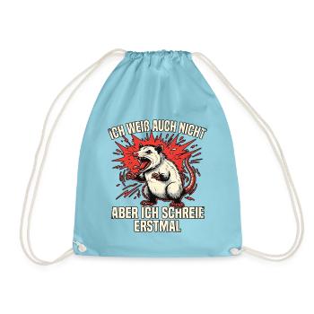 Schrei Ratte - Turnbeutel - Aqua - Vorne