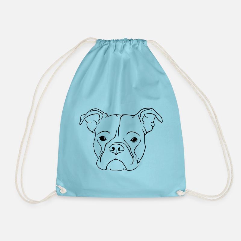 Bulldog - Drawstring Bag - aqua