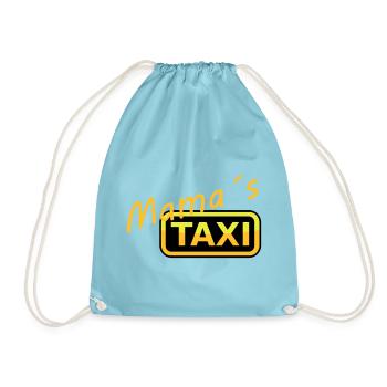 Humorvolles Mamas Taxi Schild - Turnbeutel - Aqua - Vorne