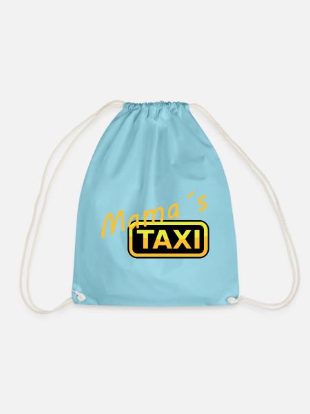 Humorvolles Mamas Taxi Schild - Turnbeutel - Aqua