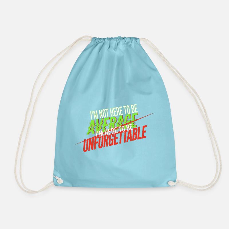 unforgettable - Drawstring Bag - aqua