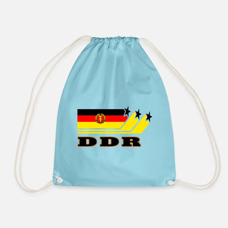 DDR Flaggen Design / Geschenk - Turnbeutel - Aqua